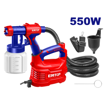 Pistol de vopsit 550W, capacitate 800ml - ESGN50001, EMTOP