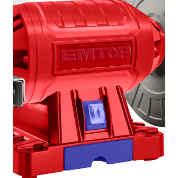 Polizor electric de banc 350W, 200mm (8  ), incl. cutie depozitare scule - EBGR83501, EMTOP