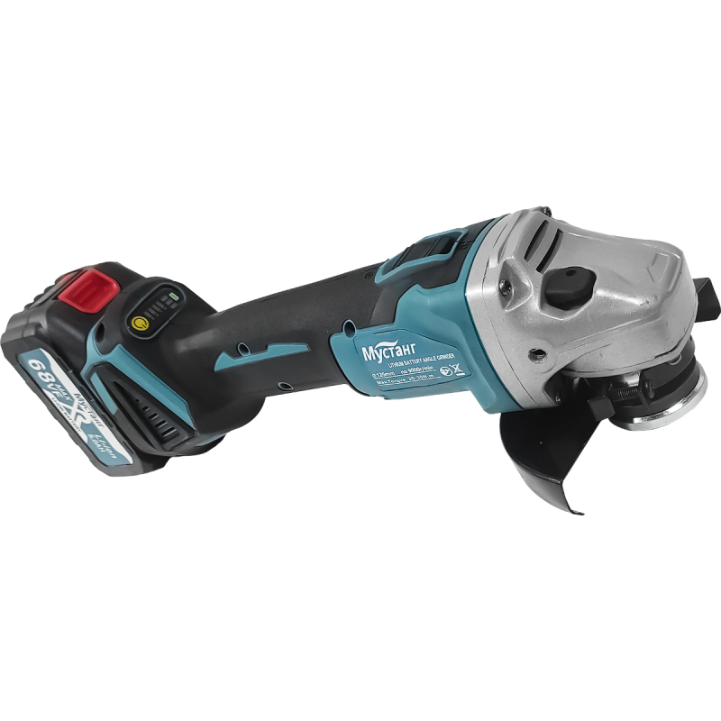 Polizor unghiular cu 2 acumulatori , Mustang , 48 V , 5 Ah , Diametru disc 125 mm , 9000 Rpm