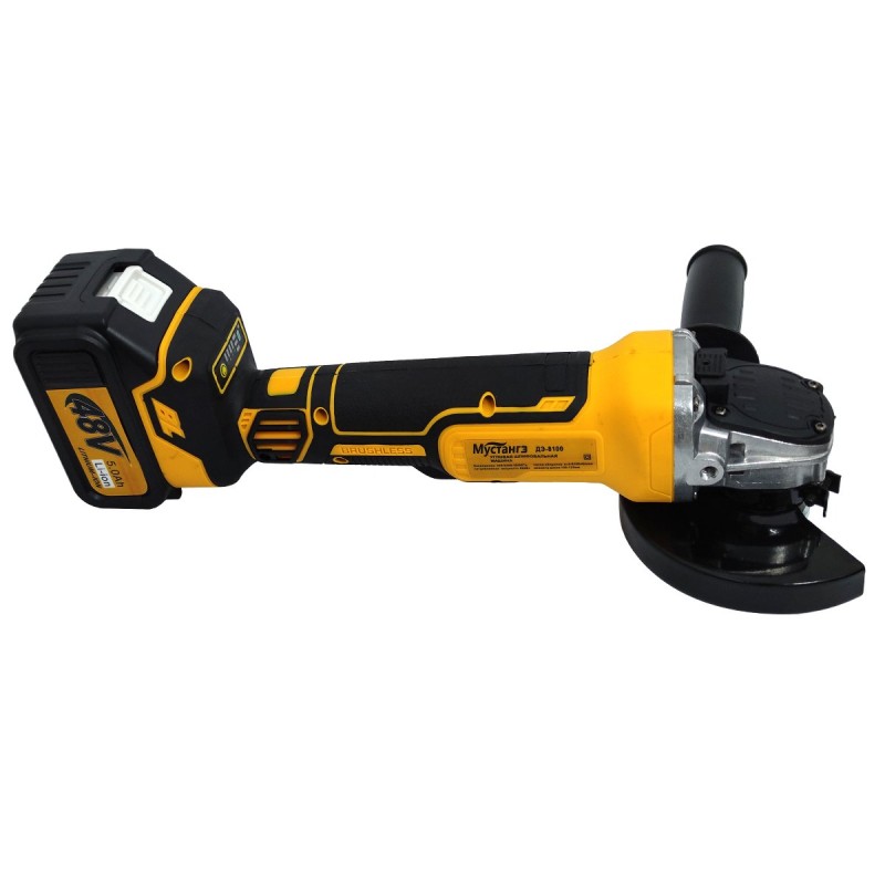 Polizor unghiular cu 2 acumulatori , Mustang , 48 V , 5 Ah , Diametru disc 125 mm , 8100 Rpm