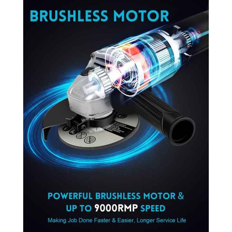 Polizor Unghiular pe Acumulator DDT-CRISTAL , 24V 4Ah, Motor Brushless, 820W, 8500 rot min