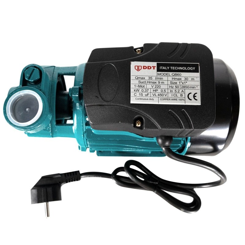 Pompa de suprafata DDT QB60, 370 W, aspiratie 7 m, refulare 30 m