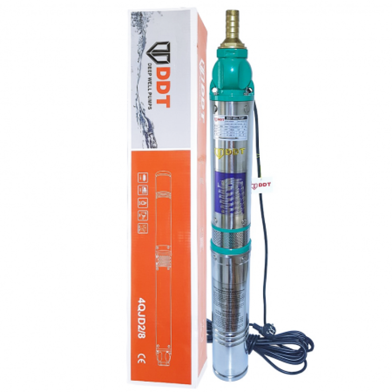 Pompa submersibila de adancime 8 turbine DDT PROFESIONAL 4QJD2-8, 1100 W, 120 m inaltime, 5 mc h, 1