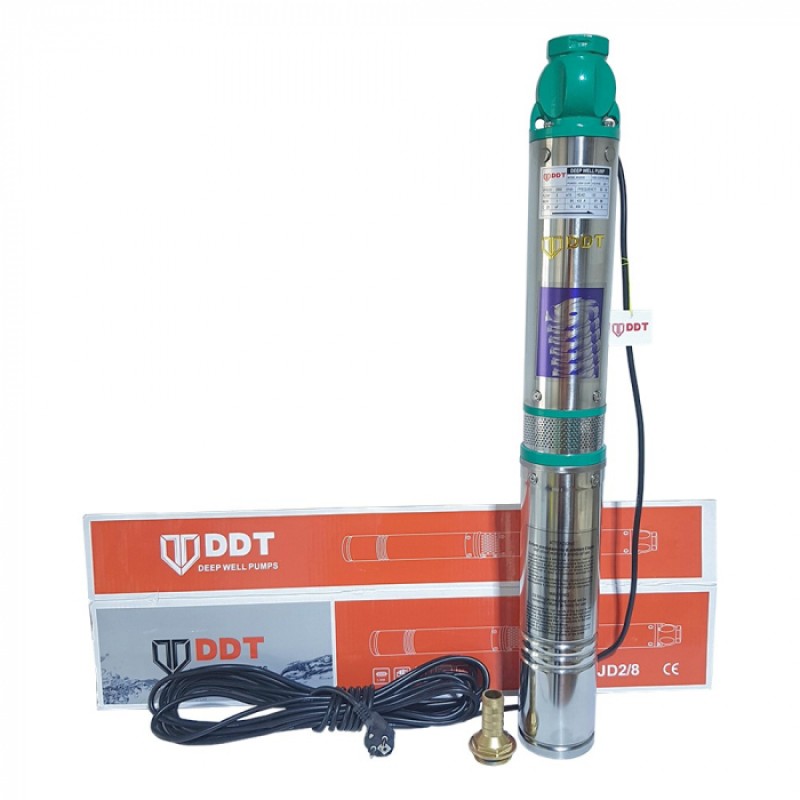 Pompa submersibila de adancime 8 turbine DDT PROFESIONAL 4QJD2-8, 1100 W, 120 m inaltime, 5 mc h, 1