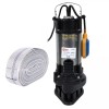 Pompa submersibila de apa murdara DDT V1500F, 1500 W, 12 mc h+ Furtun pompier, 20 metri, 2 toli