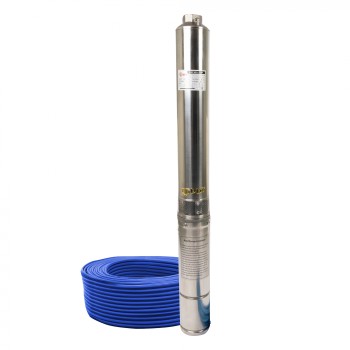 Pompa submersibila de mare adancime 11 turbine DDT, 4SDM3-11, 1800 W, 150 m inaltime, 8 mc h, 1.25  , 30 m cablu