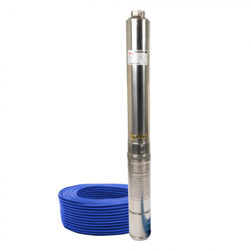 Pompa submersibila de mare adancime 11 turbine DDT, 4SDM3-11, 1800 W, 150 m inaltime, 8 mc h, 1.25  , 30 m cablu