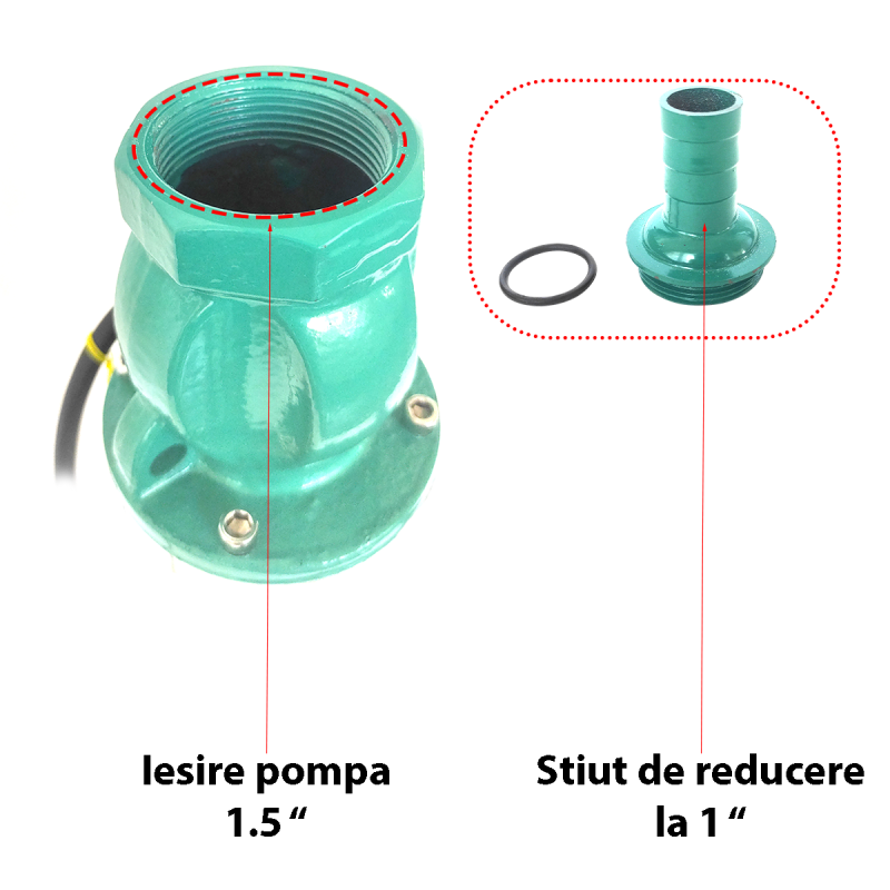 Pompa submersibila de mare adancime, DDT PROFESSIONAL QJD120-1.5, 1500 W, Inox, 8 turbine, 15 m cablu