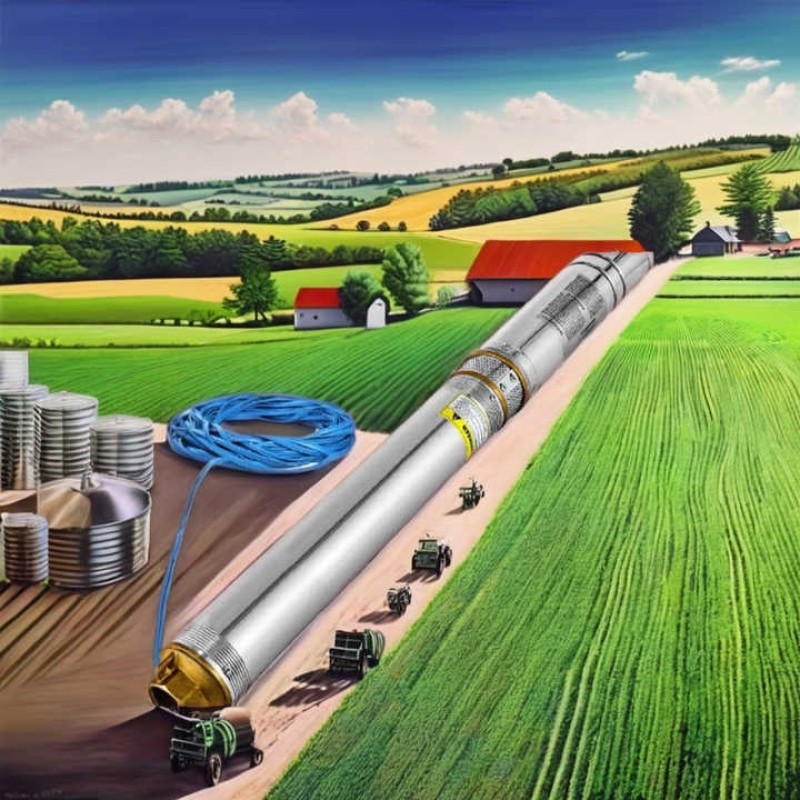 Pompa submersibila multietajata de mare adancime DDT, 4SDM2 8 DDT-0077, 1500 W, apa curata, carcasa inox-fonta,debit maxim 7000 L h, inaltime maxim 120m, diametru pompa 100 mm, panou comanda, 15m cabl