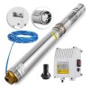 Pompa submersibila multietajata de mare adancime DDT, 4SDM2 8 DDT-0077, 1500 W, apa curata, carcasa inox-fonta,debit maxim 7000 L h, inaltime maxim 120m, diametru pompa 100 mm, panou comanda, 15m cabl