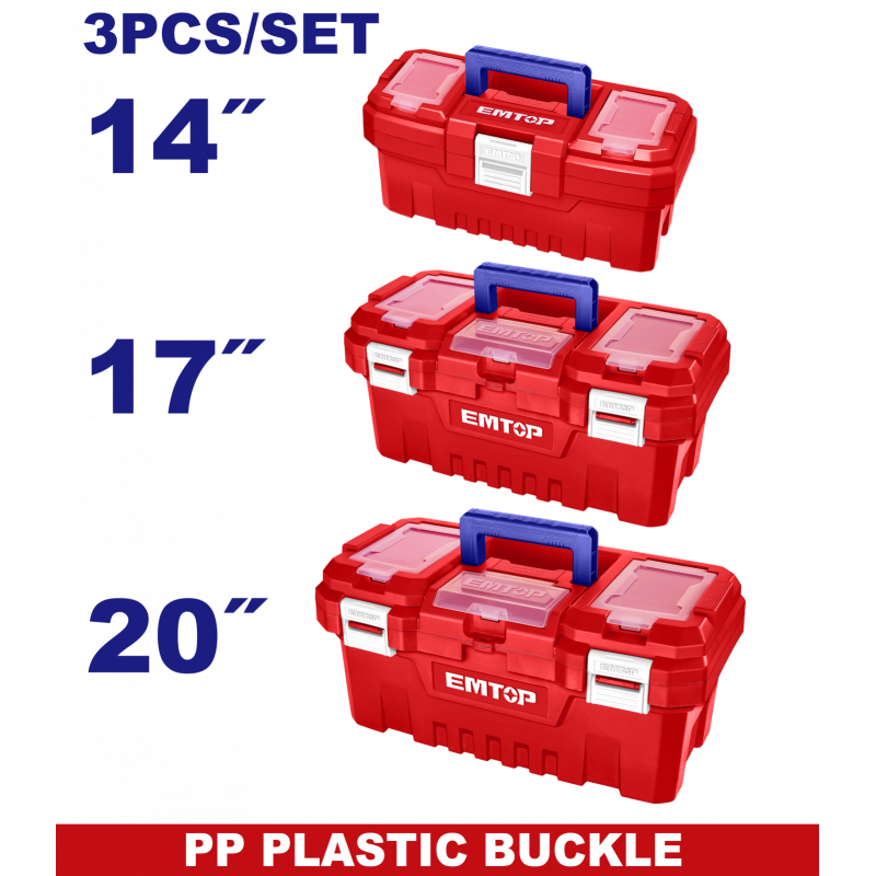 Set 3 cutii de scule din plastic - EPBXK0301, EMTOP