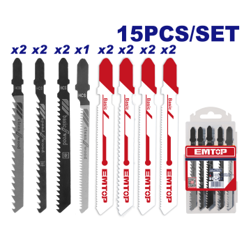 Set de lame pentru fierastrau pendular, 15 buc - EJSBT1501, EMTOP