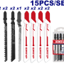 Set de lame pentru fierastrau pendular, 15 buc - EJSBT1501, EMTOP