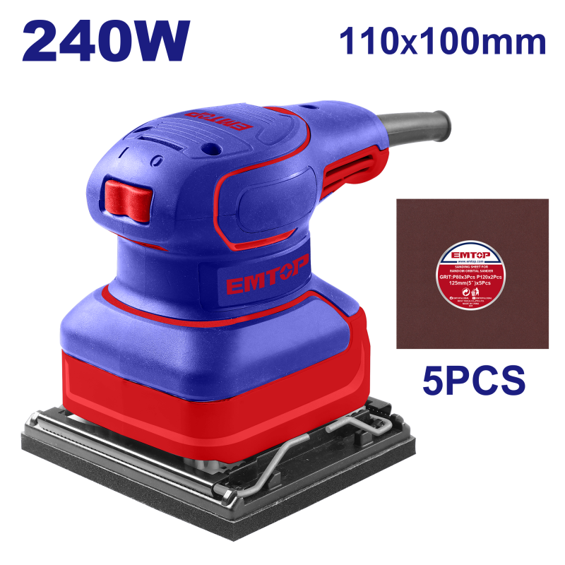 Slefuitor electric cu vibratie, 240W, baza 110x100mm - EFSR24101, EMTOP