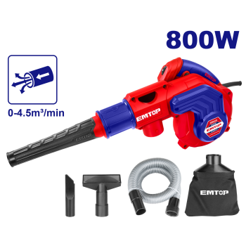 Suflanta cu aspirator 800W, set suplimentar perii motor - EABR8001, EMTOP