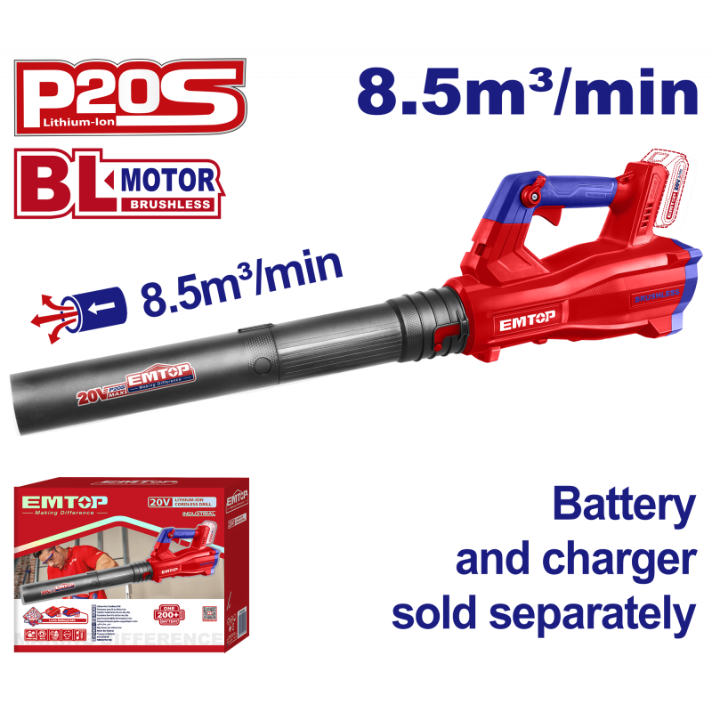 Suflanta fara incarcator si acumulator, 8.5m3 min - ELAB20428, EMTOP