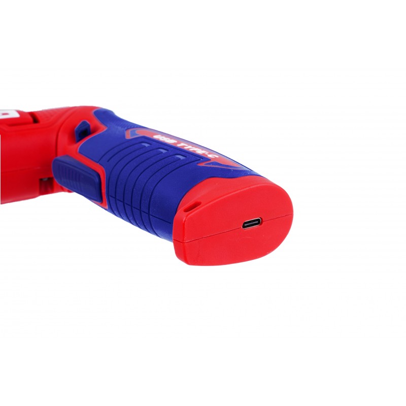 Surubelnita cu incarcare prin cablu USB, 8V, 6Nm, maner reglabil, 17 accesorii, geanta inclusa - ECSR0803, EMTOP