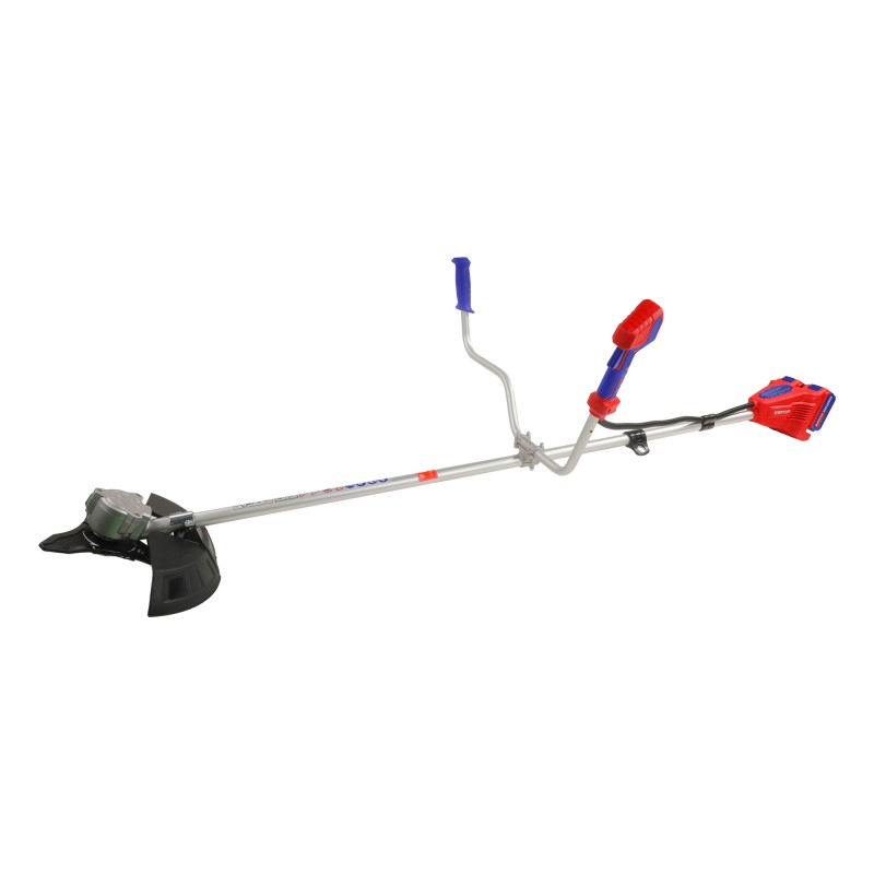 Motocoasa electrica Trimmer cu 2 acumulatori 4.0Ah, motor fara perii (brushless), 330 255mm, accesorii incluse - ELMR202523, EMTOP