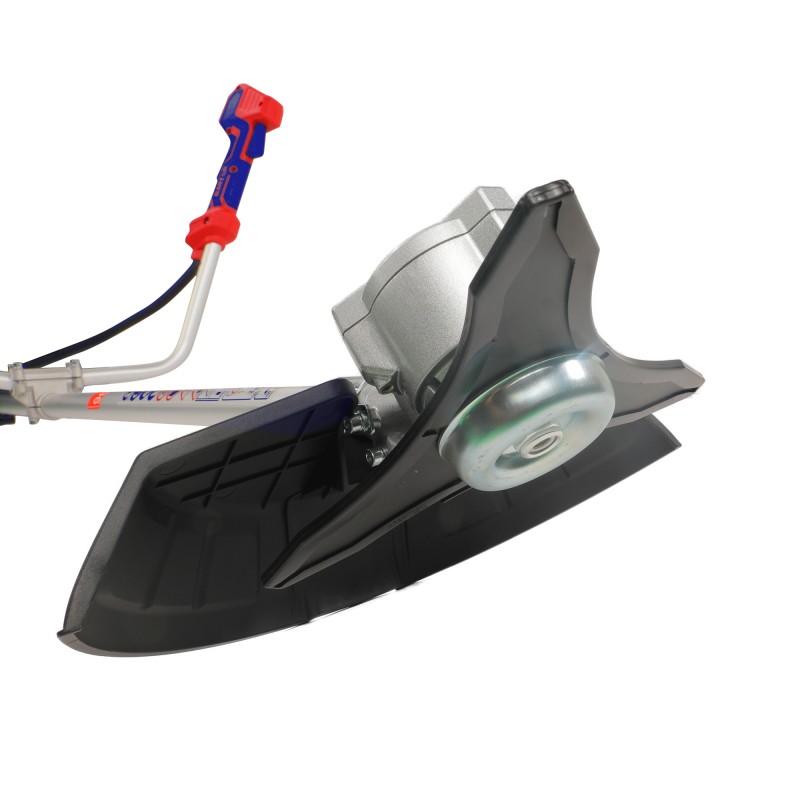 Motocoasa electrica Trimmer cu 2 acumulatori 4.0Ah, motor fara perii (brushless), 330 255mm, accesorii incluse - ELMR202523, EMTOP