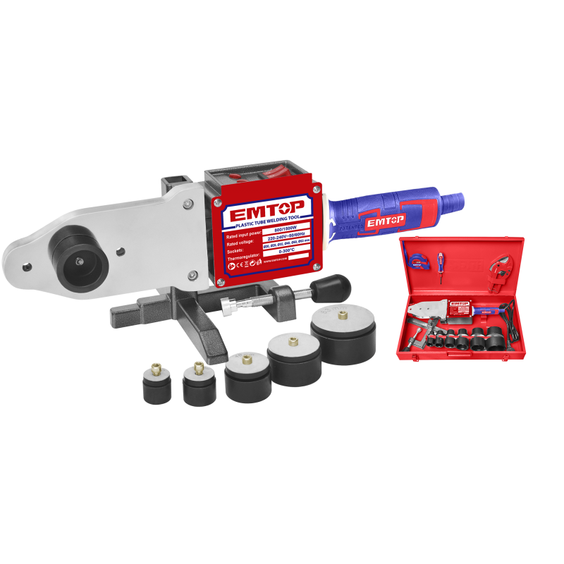 Trusa electrica de lipit tevi PP-R, PB, PE, PE-RT cutie metalica, 10 accesorii incluse - EPTW15001, EMTOP