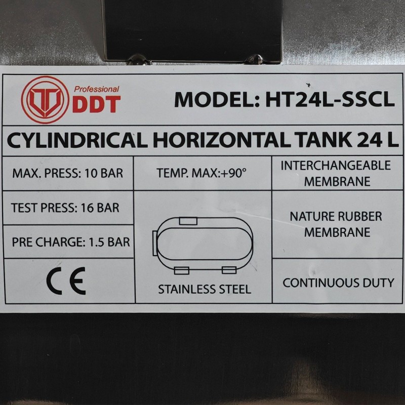Vas expansiune hidrofor 24 litri Inox DDT, Rezervor tip butelie cu Membrana Inclusa