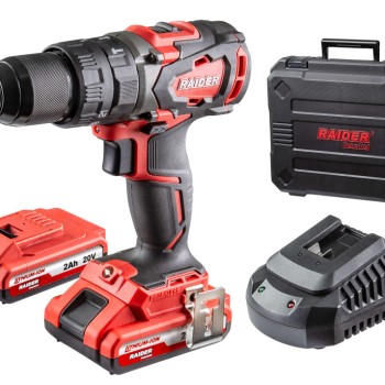 Bormasina cu percutie fara perii 20V 2x2Ah 62Nm RDI-CDB02