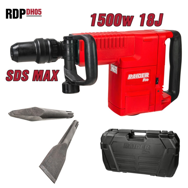 Ciocan demolator 1500W 9.5kg SDS-max 18J valiza RDP-DH05