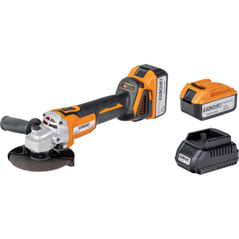 Polizor unghiular brushless Ø125mm 18V 2x4Ah geanta BK-BAG73