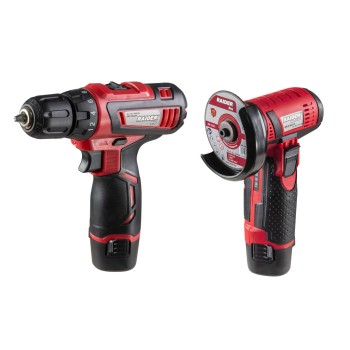 Set Polizor unghiular si bormasina 12V 2x2Ah RDP-CDLCAG03