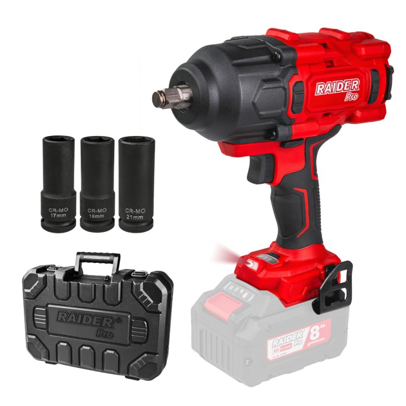 R20 Cheie de impact 1/2" 2000Nm 3 vit. LED Solo RDP-BBIW20