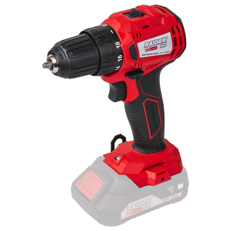 R20 Masina de gaurit brushless 10mm 35Nm RDP-BCD20 Solo