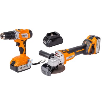 Polizor ungh. si mas. gaurit cu percutie 18V 2x4Ah BK-AGCDL2