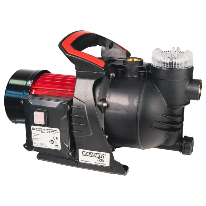 Pompa auto-amorsare 1300W 1" 80L/min 48m filtru apa RDP-WP57