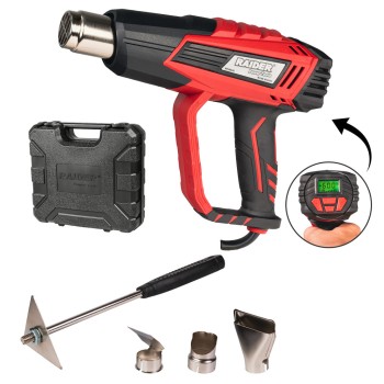 Pistol aer cald 2000W 2trepte LCD 5 accesorii valiza RD-HG28