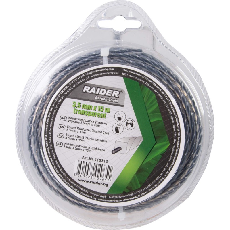 Fir patrat rasucit pentru motocoase 3.5mm х 15m transparent