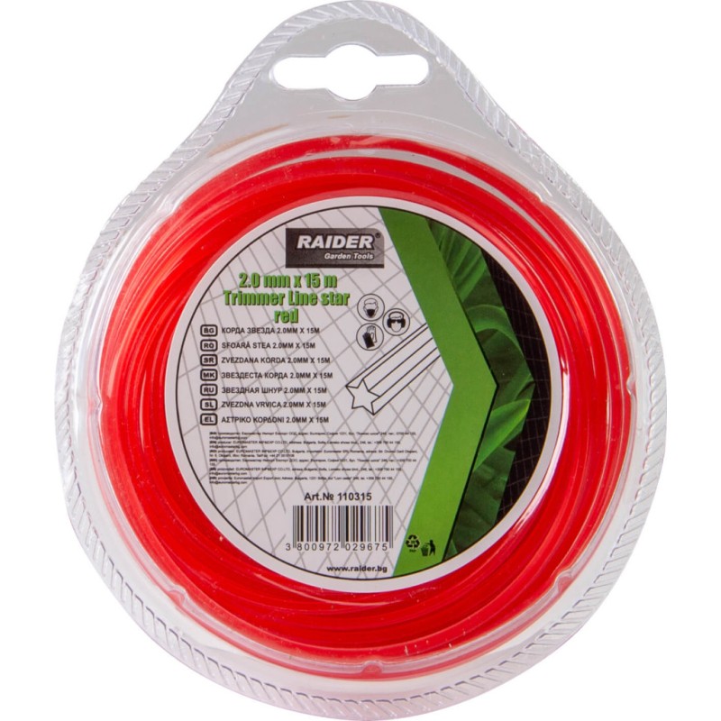 Fir tip stea pentru motocoasa 2.0mm х 15m rosu