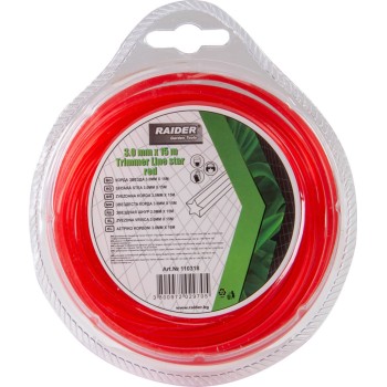 Fir tip stea pentru motocoasa 3.0mm х 15m rosu