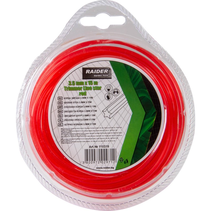 Fir tip stea pentru motocoasa 3.5mm х 15m rosu