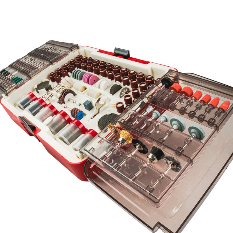 Set 418 accesorii pentru mini polizor drept in cutie