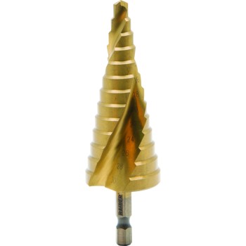 Burghiu conic in trepte HEX 1/4 HSS + TIN ø6-30mm