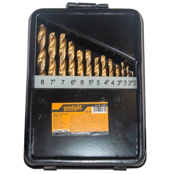 Burghiu ø2.0-8.0mm HSS + TIN set 13pcs metal box GD