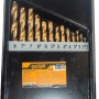 Burghiu ø2.0-8.0mm HSS + TIN set 13pcs metal box GD