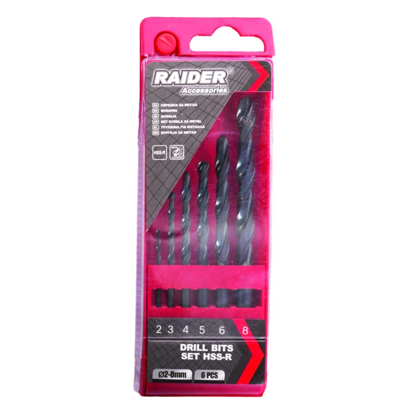 Set burghie 6pcs. Ø2, 3, 4, 5, 6, 8mm HSS-R Set