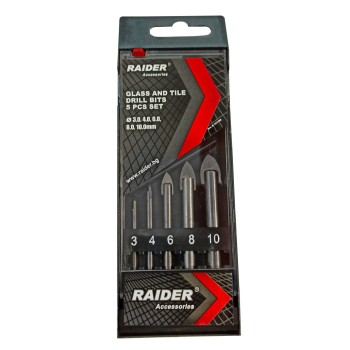 Set 5 burghie pentru sticla si ceramica Ø3, 4, 6, 8 si 10mm