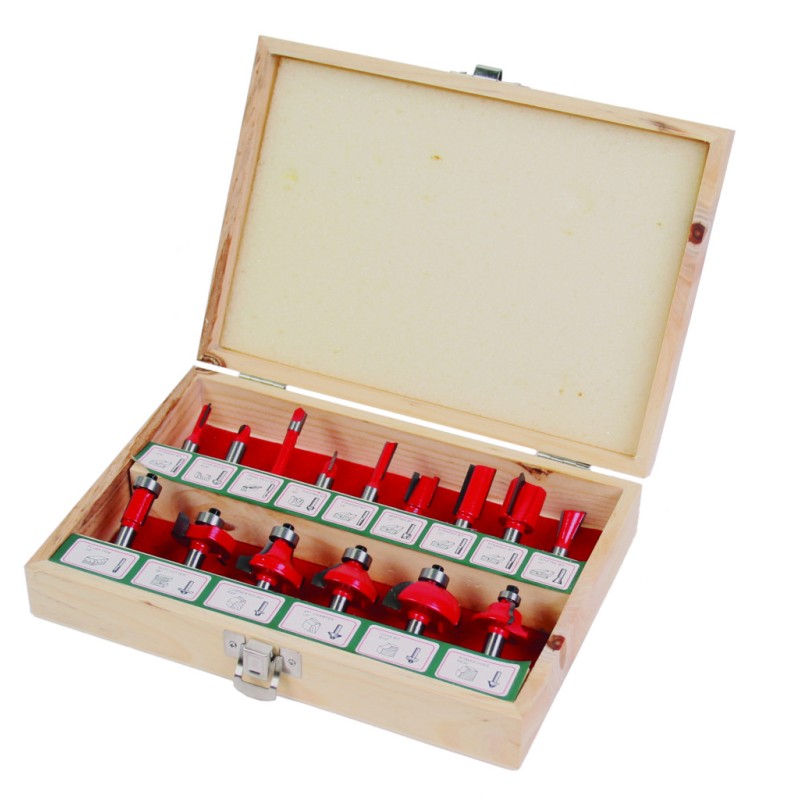 Freze profilate Router bits ø8mm set 15pcs