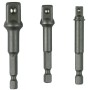 Set 3 adaptori patrati 1/4 HEX la 3/8 si 1/2 Raider