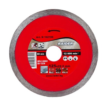 Disc diamantat continuu WET 125x22.2mm RD-DD10