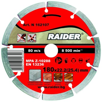 Disc diamantat segmentat DRY 180x22.2mm RD-DD03