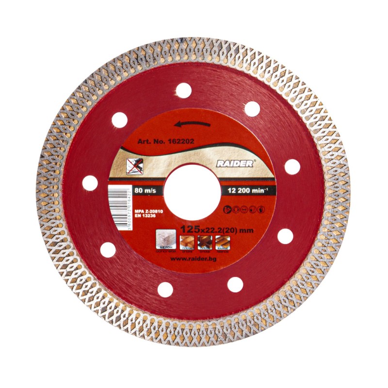 Disc diamantat TURBO super-subtire 125x22.2 mm RD-DD22