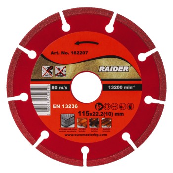 Disc diamantat DRY 115x22.2mm 10mm RDP-DD28